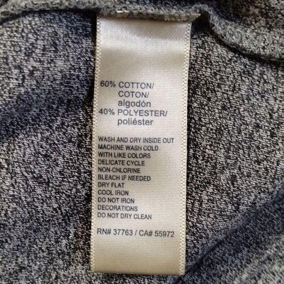 Rafaella Silver Stud Gray Knit Tank Sz M Petite - Picture 6 of 6